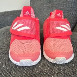 Kidcore running ADIDAS FortaRun X CF I “Shock Red” Toddler 5K low top Sneaker 5